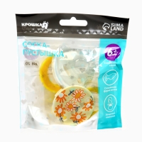 Набор: Соска - пустышка с держателем &laquo;Цветы&raquo;, ортодонтическая, +6 мес, цвет желтый