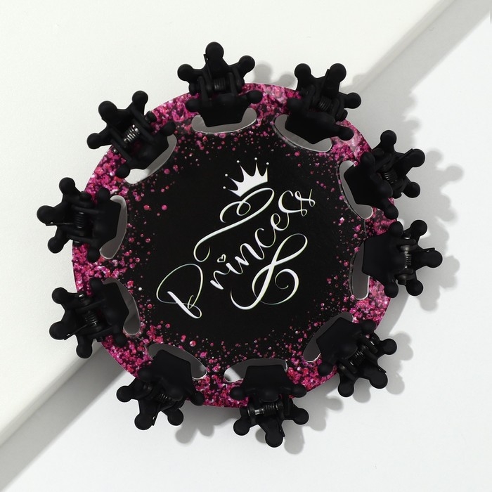 Краб для волос , мини , набор &laquo;Принцесса&raquo;,10 шт.,1,5 х1,5 см