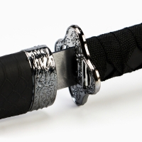 Сувенирное оружие &laquo;Катана&raquo;, без подставки, чёрные ножны под змеиную кожу, матовый  70 см