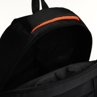 Рюкзак школьный на молнии, 4 кармана, цвет чёрный/оранжевый