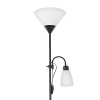 Торшер "Тренд 2" 1х40Вт Е27+1хЕ27 40Вт черный 22х22х180 см.