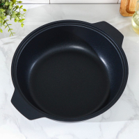 Жаровня &laquo;Традиция&raquo;, 3 л, d=26 см, стеклянная крышка, антипригарное покрытие, цвет чёрный