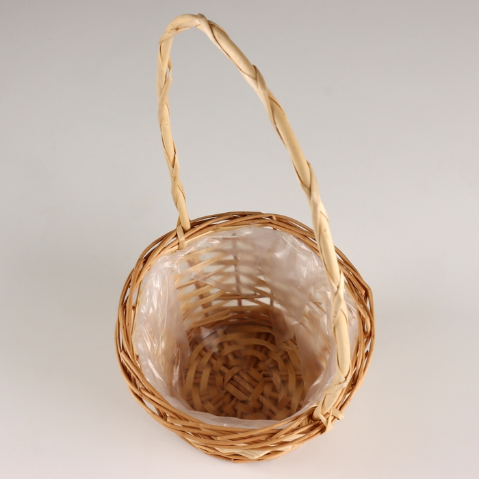 Корзина плетеная, D19x12xH35 см, натуральный, ива Корзина плетеная, D19x12xH35 см, натуральный, ива