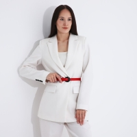 Ремень женский, ширина 2 см, пряжка металл, цвет красный