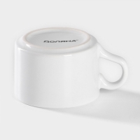 Кружка керамическая Доляна Coffee break, 150 мл, цвет белый