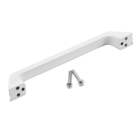 Ручка-скоба, м/о 128 мм, цвет белый, с золотой вставкой Ручка-скоба, м/о 128 мм, цвет белый, с золотой вставкой