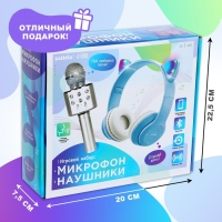 Игровой набор «Котик»: микрофон, наушники с ушками Игровой набор «Котик»: микрофон, наушники с ушками