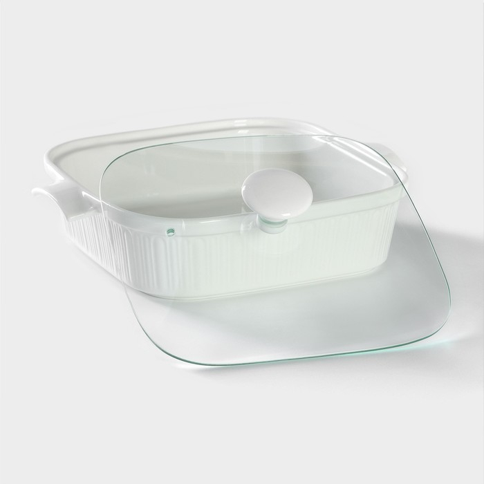 Мармит из жаропрочной керамики квадратный Magistro &laquo;Бланш&raquo;, 2,2 л, 27,5&times;23,2&times;12 см