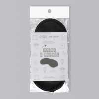 Маска для сна, сатиновая, резинка одинарная, 19 &times; 8,5 см, цвет чёрный