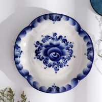 Блюдце &laquo;Пирожковница&raquo;, D=16 см, гжель