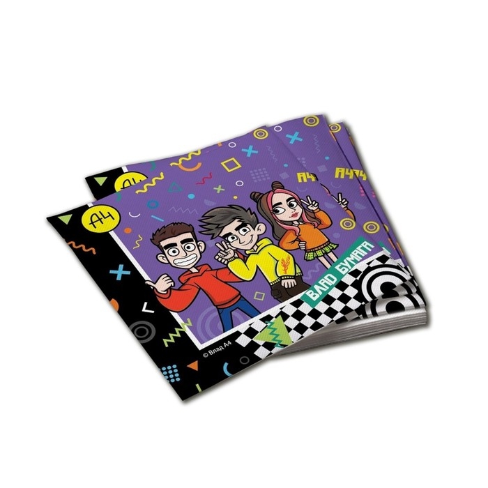 Салфетки бумажные трехслойные &laquo;Влад А4&raquo;, 33 &times; 33 см, в наборе 20 шт.