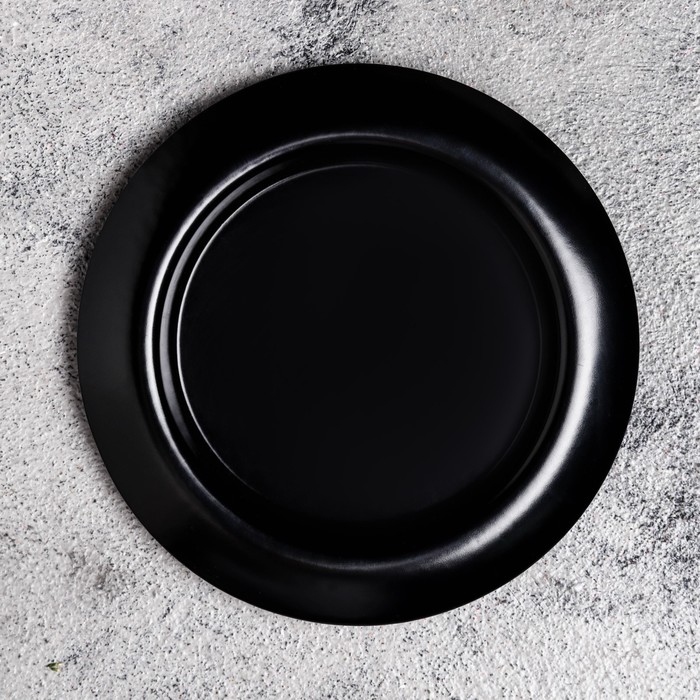 Подсвечник "Чашка" металл, 9,4х1,2 см, черный муар