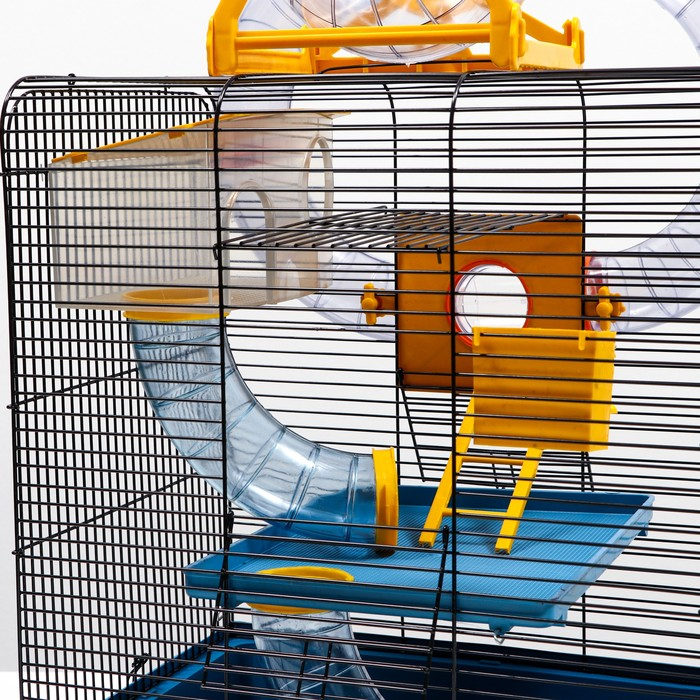 Клетка для грызунов трехярусная с лабиринтом и колесом, 39 x 29 х 64 см, микс цветов Клетка для грызунов трехярусная с лабиринтом и колесом, 39 x 29 х 64 см, микс цветов