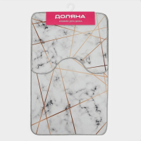 Набор ковриков для ванной и туалета Доляна &laquo;Мрамор&raquo;, 2 шт, 50&times;80 см, 40&times;50 см