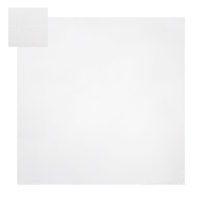 Холст на оргалите, 15 х 15 см, хлопок 100%, акриловый грунт, мелкое зерно, 210 г/м2