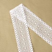 Кружево эластичное, 40&plusmn;5 мм &times; 10 &plusmn; 1 м, цвет белый