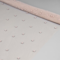 Сетка с бусинами, 150 см, 1 &plusmn; 0,2 м, цвет бежевый