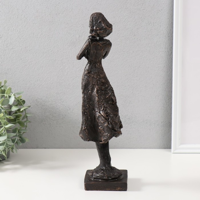 Сувенир полистоун Сувенир полистоун "Девушка с ребёнком" чёрный 34х9,5х9 см