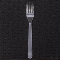 Набор одноразовых вилок, 18 см, 10 шт, цвет прозрачный