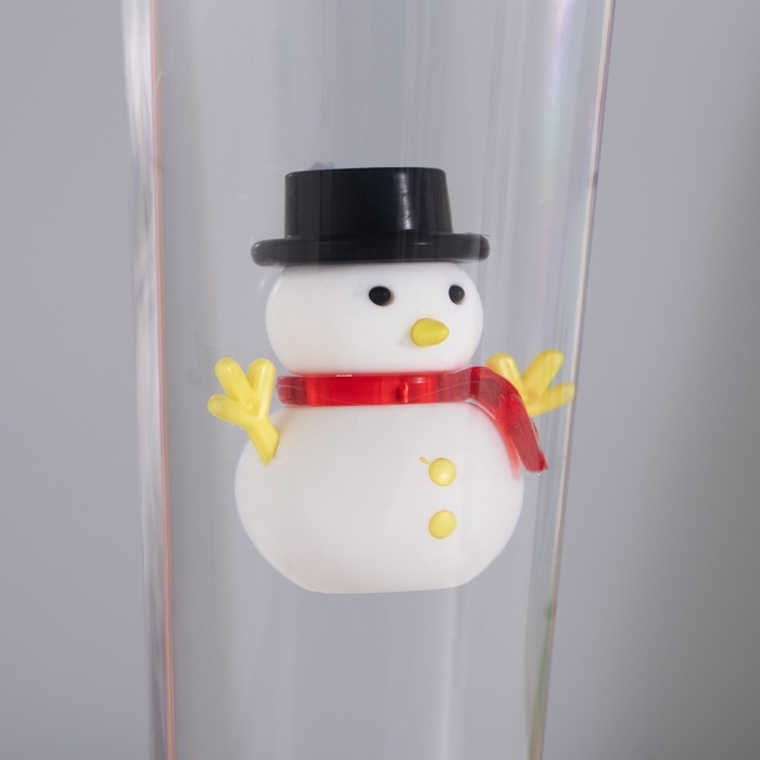 Лава лампа &laquo;Снеговик&raquo; LED 3хААА, USB серебро 6,5х8х23,7см