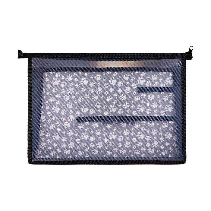 Папка д/труда А4 молния сверху пластик ПТР-22 Calligrata мал "Енот"