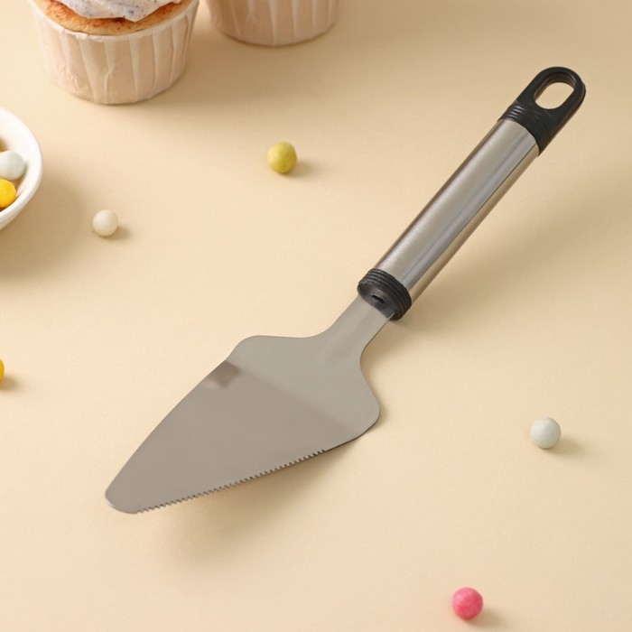 Лопатка кулинарная Доляна &laquo;Помощник&raquo;, 26 см, цвет серебристый