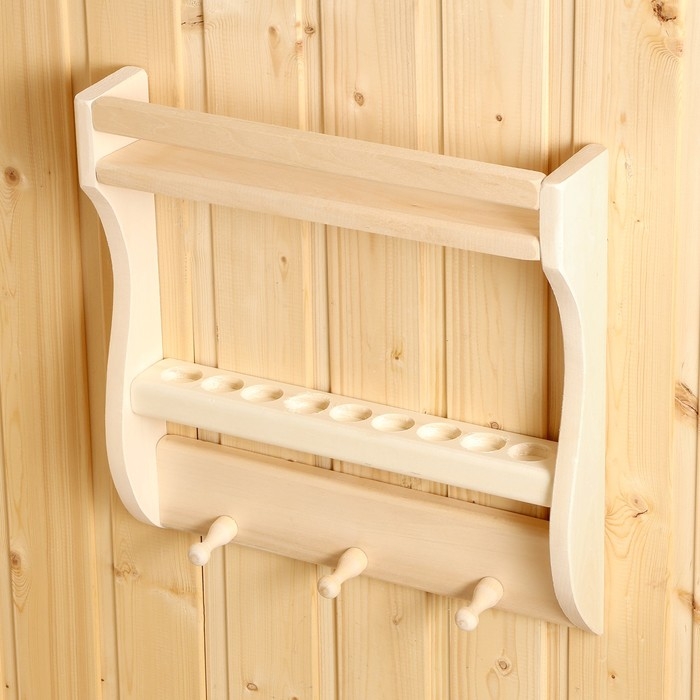 Полка-вешалка для масла с 3 крючками (9 отверстий) Полка-вешалка для масла с 3 крючками (9 отверстий)