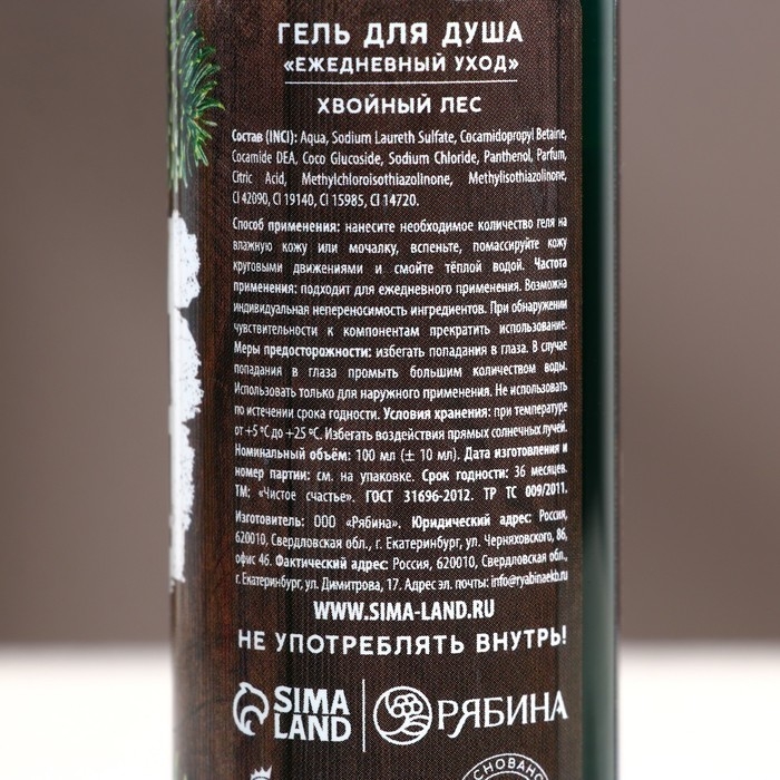 Новый Год. Гель для душа, 100 мл, аромат хвойного леса