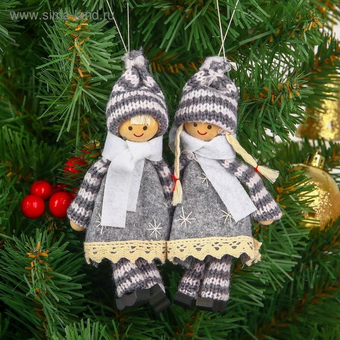 Игрушка - подвеска &laquo;Снежные куколки&raquo;, МИКС