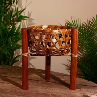 Подставка под горшок 24х26х30 см, бамбук Подставка под горшок 24х26х30 см, бамбук