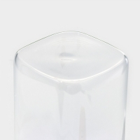 Банка стеклянная для хранения сыпучих продуктов BellaTenero &laquo;Эко. Квадратная&raquo;, 1,5 л, 10&times;21 см, с бамбуковой крышкой