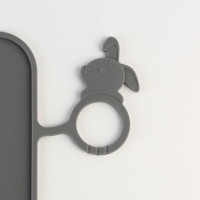 Коврик силиконовый под миску &laquo;Паттерн&raquo;, 30х40 см, серый