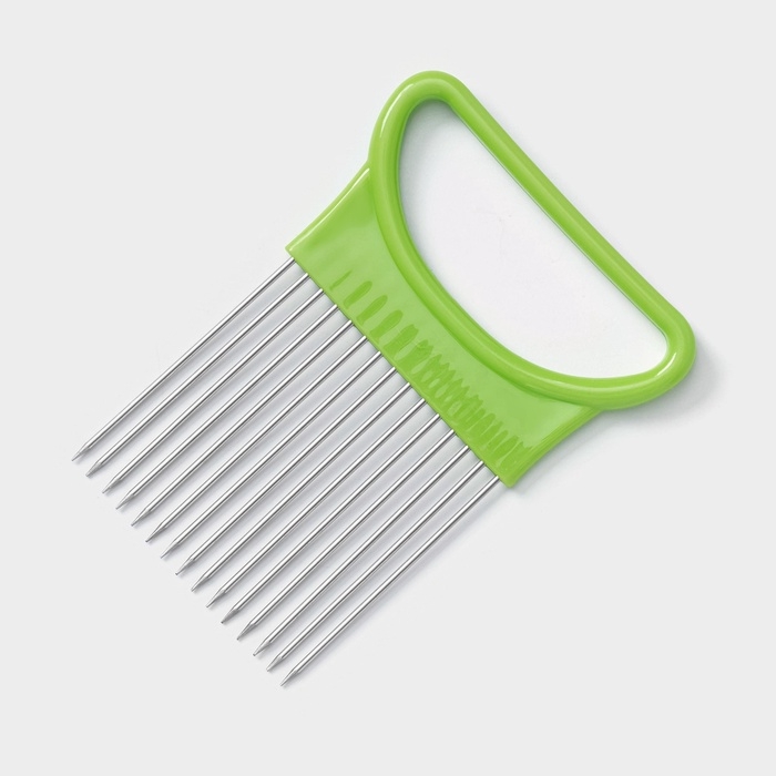 Держатель для нарезки лука Доляна, 11&times;8 см, цвет зелёный