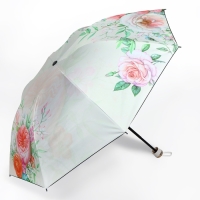 Зонт механический &laquo;Букет&raquo;, эпонж, 4 сложения, 8 спиц, R = 47/55 см, D = 110 см, цвет МИКС