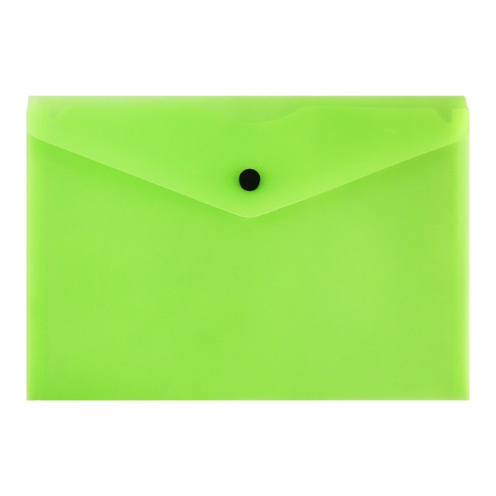 Набор папок-конвертов на кнопке 4 штуки, А5, 150 мкм, Calligrata Neon, полупрозрачные, неоновый микс