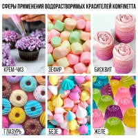 Краситель пищевой гелевый водорастворимый для десертов: синий, 10 мл.