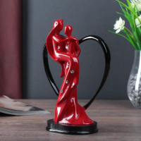 Сувенир полистоун Нежность (красно-чёрная) 20,5*15,5*8 см