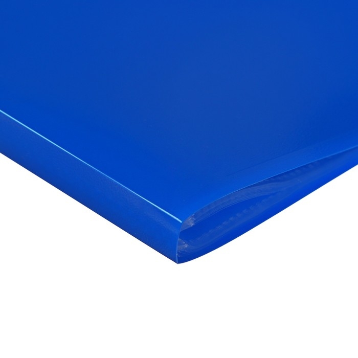 Папка с 20 вкладышами А4, 500 мкм, Calligrata, текстура "песок", синяя