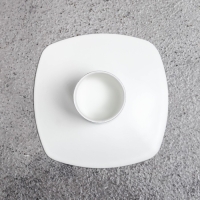 Подсвечник "Квадрат" металл на 1 свечу, 7х3 см, белый