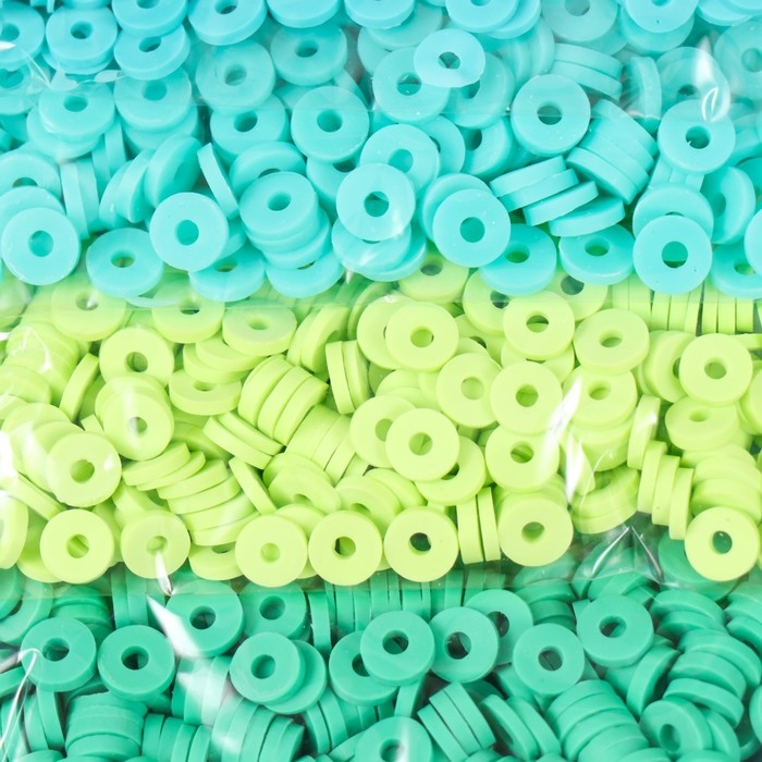 Бусины для творчества PVC "Лужайка" 5 цветов х 10 гр 0,6 см