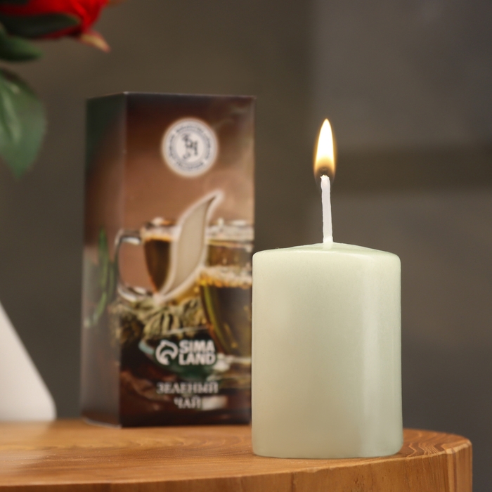 Свеча ароматическая Свеча ароматическая "Зеленый чай", 4×6 см, в коробке