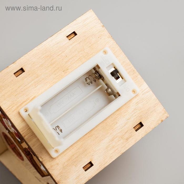 Ёлочная игрушка &laquo;Домик со снеговиком&raquo;, от батареек, свечение тёплое белое