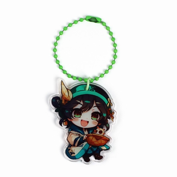 Брелок для ключей акриловый на цепочке &laquo;Девочка&raquo;, 3.8 х 9 см