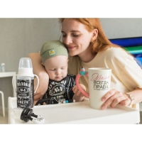 Ниблер для прикорма &laquo;Я люблю есть&raquo;, с силиконовой сеточкой, цвет черно-белый