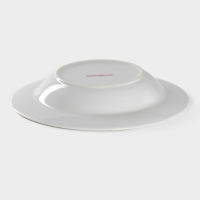 Тарелка глубокая керамическая Доляна &laquo;Мрамор&raquo;, 300 мл, d=21 см, цвет белый и серый