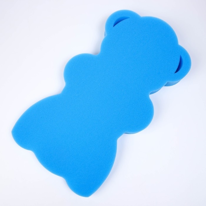 Подкладка для купания макси &laquo;Мишка&raquo;, цвет синий, 55х30х6см