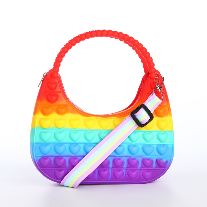 Сумка детская для девочки на молнии «Выбражулька», pop it, цвет разноцветный Сумка детская для девочки на молнии «Выбражулька», pop it, цвет разноцветный