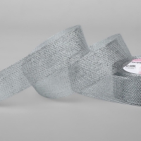 Лента декоративная &laquo;Сетка&raquo;, 25 мм &times; 9,1 &plusmn; 0,5 м, цвет серебряный