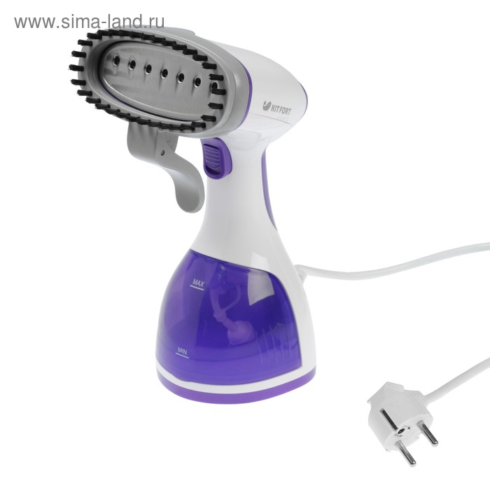 Отпариватель Kitfort KT-916-2, ручной, 1000 Вт, 260 мл, 20 г/мин, шнур 1.7 м, фиолетовый Отпариватель Kitfort KT-916-2, ручной, 1000 Вт, 260 мл, 20 г/мин, шнур 1.7 м, фиолетовый