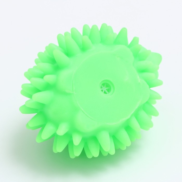 Игрушка пищащая Игрушка пищащая "Ёж" большой для собак, 9 см, зелёная